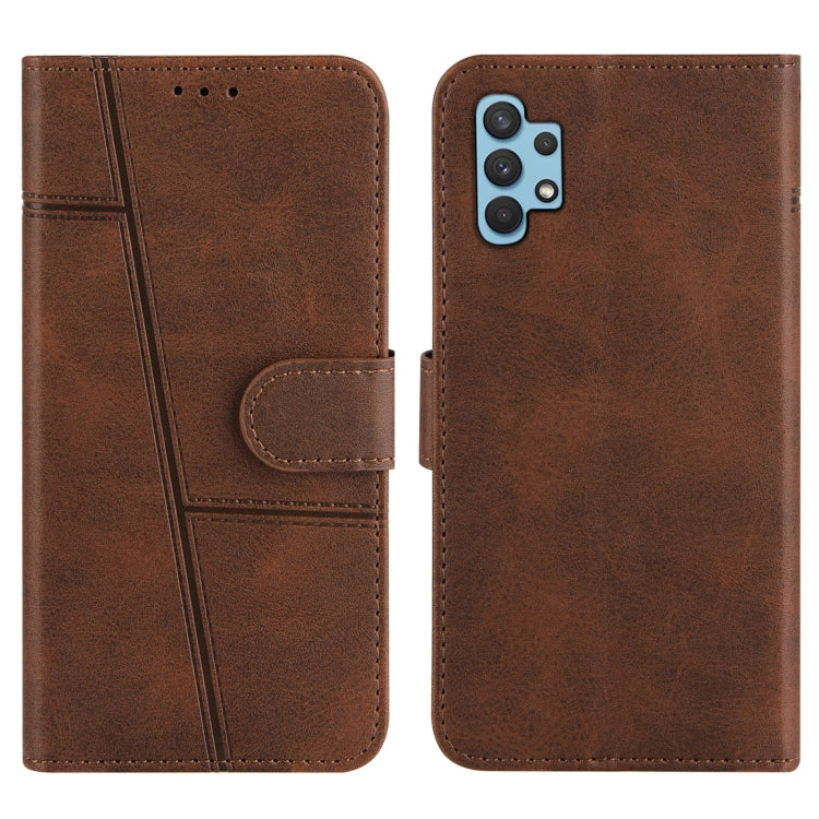 For Samsung Galaxy A32 4G Stitching Calf Texture Buckle Horizontal Flip Leather Case with Holder & Card Slots & Wallet & Lanyard