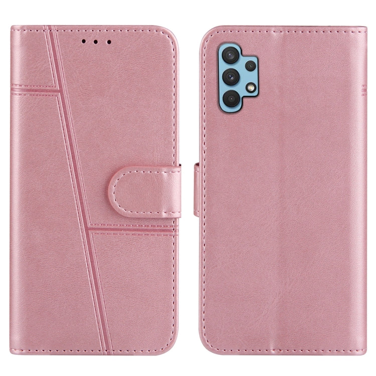 For Samsung Galaxy A32 4G Stitching Calf Texture Buckle Horizontal Flip Leather Case with Holder & Card Slots & Wallet & Lanyard