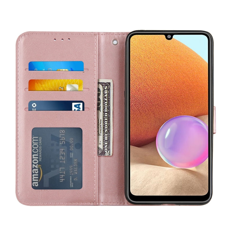 For Samsung Galaxy A32 4G Stitching Calf Texture Buckle Horizontal Flip Leather Case with Holder & Card Slots & Wallet & Lanyard