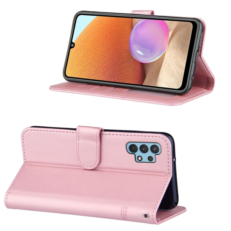 For Samsung Galaxy A32 4G Stitching Calf Texture Buckle Horizontal Flip Leather Case with Holder & Card Slots & Wallet & Lanyard