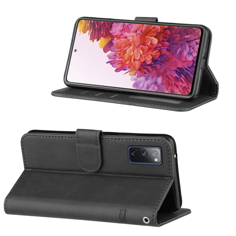 For Samsung Galaxy A52 5G Stitching Calf Texture Buckle Horizontal Flip Leather Case with Holder & Card Slots & Wallet & Lanyard