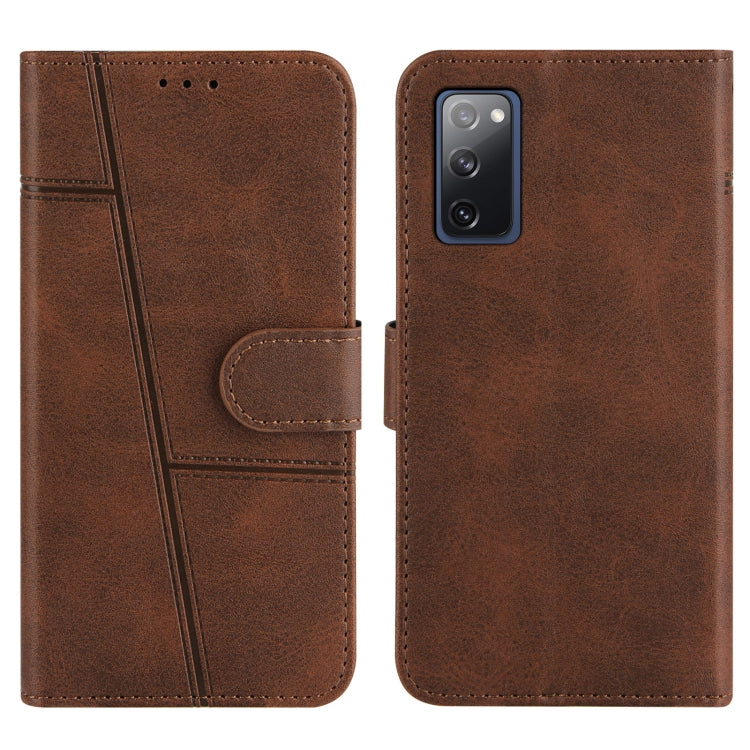 For Samsung Galaxy A52 5G Stitching Calf Texture Buckle Horizontal Flip Leather Case with Holder & Card Slots & Wallet & Lanyard