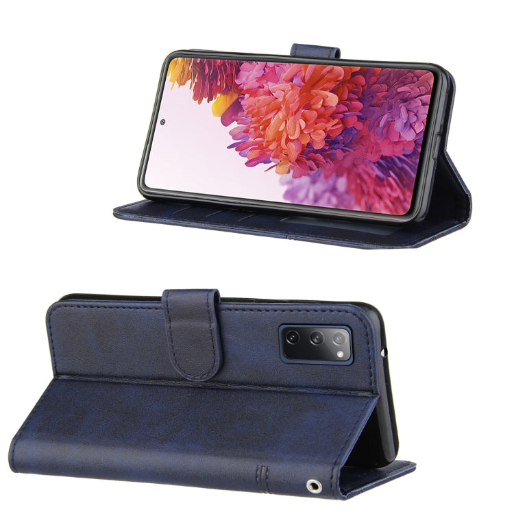 For Samsung Galaxy A52 5G Stitching Calf Texture Buckle Horizontal Flip Leather Case with Holder & Card Slots & Wallet & Lanyard