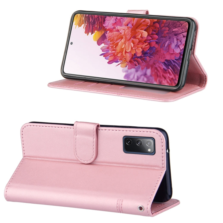For Samsung Galaxy A52 5G Stitching Calf Texture Buckle Horizontal Flip Leather Case with Holder & Card Slots & Wallet & Lanyard