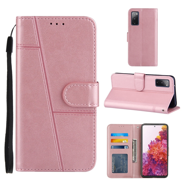 For Samsung Galaxy S20 FE Stitching Calf Texture Buckle Horizontal Flip Leather Case with Holder & Card Slots & Wallet & Lanyard