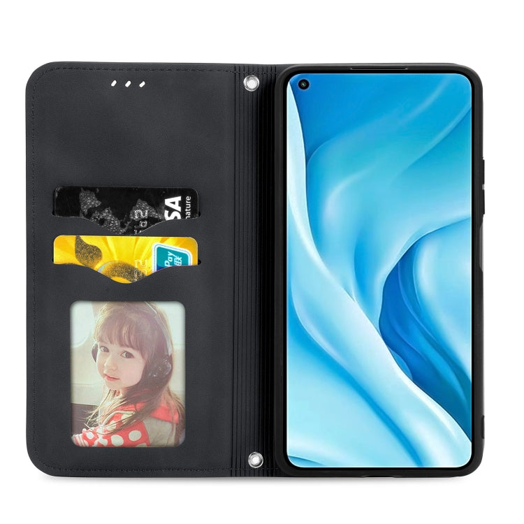 For Xiaomi Mi 11 Lite Retro Skin Feel Business Magnetic Horizontal Flip Leather Case With Holder & Card Slots & Wallet & Photo Frame