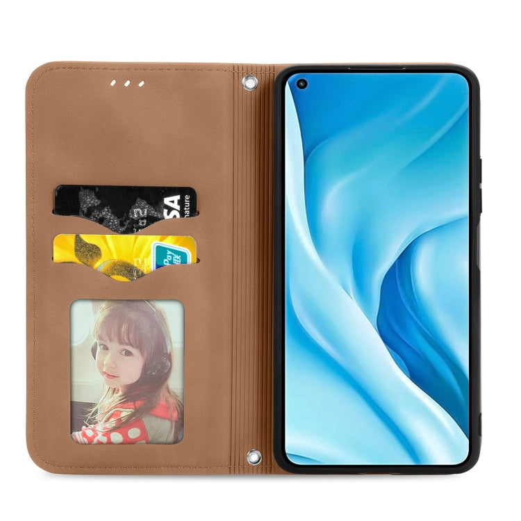 For Xiaomi Mi 11 Lite Retro Skin Feel Business Magnetic Horizontal Flip Leather Case With Holder & Card Slots & Wallet & Photo Frame