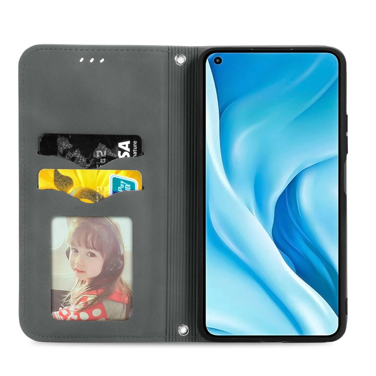 For Xiaomi Mi 11 Lite Retro Skin Feel Business Magnetic Horizontal Flip Leather Case With Holder & Card Slots & Wallet & Photo Frame