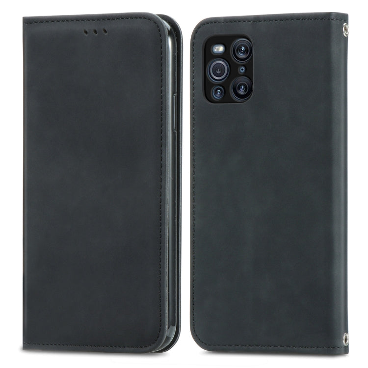 For OPPO Find X3 Pro Retro Skin Feel Business Magnetic Horizontal Flip Leather Case With Holder & Card Slots & Wallet & Photo Frame