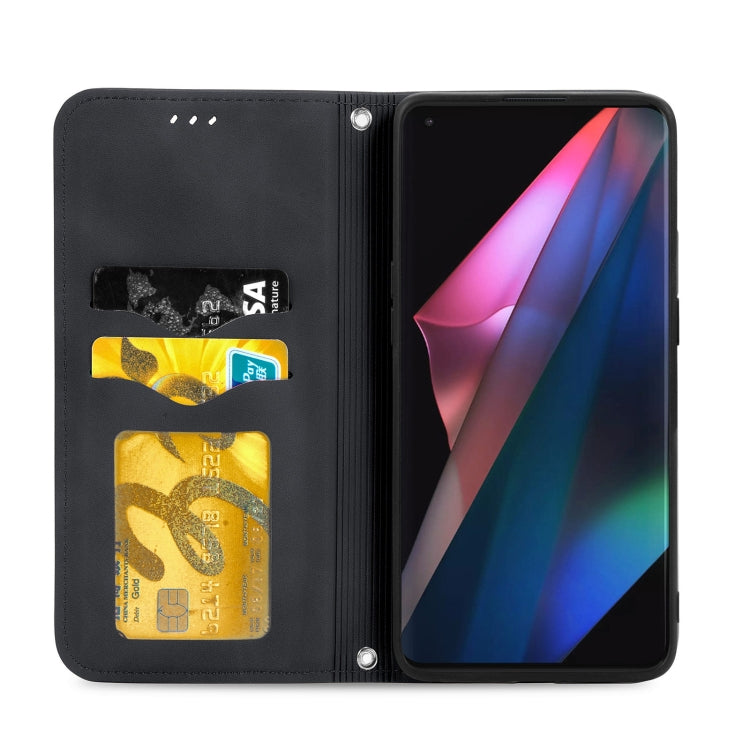 For OPPO Find X3 Pro Retro Skin Feel Business Magnetic Horizontal Flip Leather Case With Holder & Card Slots & Wallet & Photo Frame