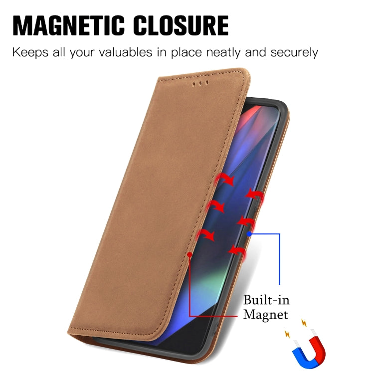 For OPPO Find X3 Pro Retro Skin Feel Business Magnetic Horizontal Flip Leather Case With Holder & Card Slots & Wallet & Photo Frame