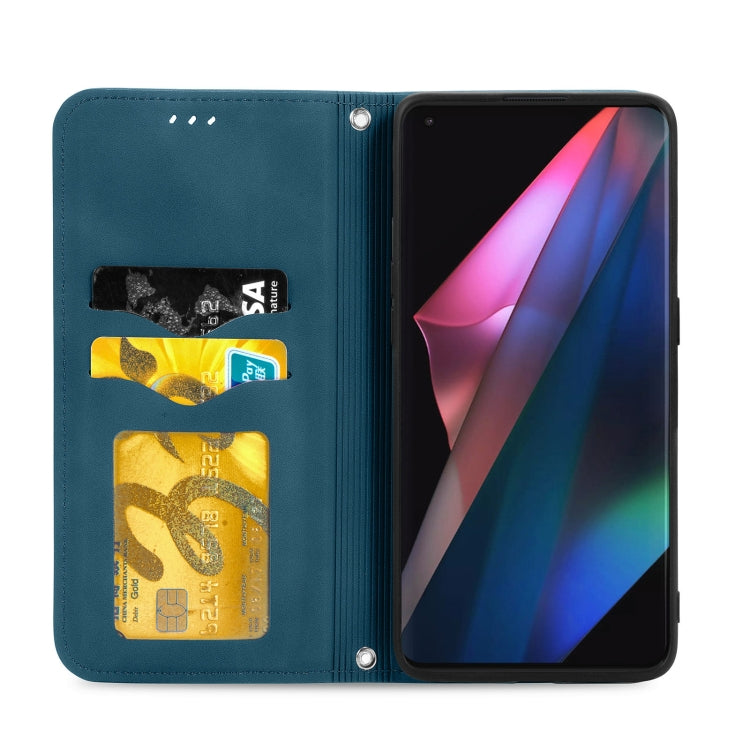 For OPPO Find X3 Pro Retro Skin Feel Business Magnetic Horizontal Flip Leather Case With Holder & Card Slots & Wallet & Photo Frame