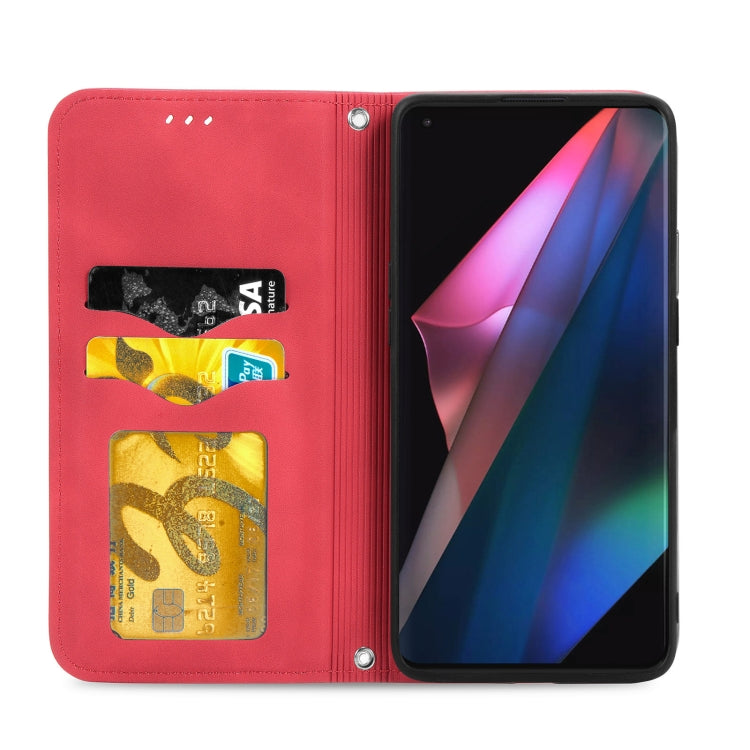 For OPPO Find X3 Pro Retro Skin Feel Business Magnetic Horizontal Flip Leather Case With Holder & Card Slots & Wallet & Photo Frame
