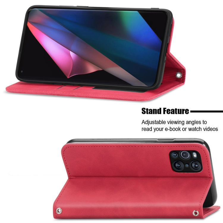 For OPPO Find X3 Pro Retro Skin Feel Business Magnetic Horizontal Flip Leather Case With Holder & Card Slots & Wallet & Photo Frame