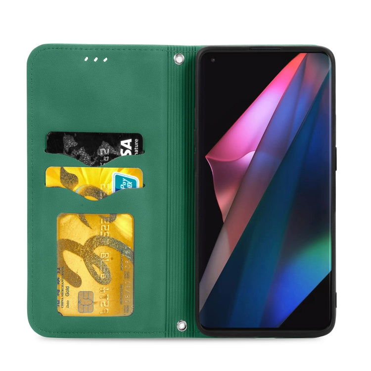 For OPPO Find X3 Pro Retro Skin Feel Business Magnetic Horizontal Flip Leather Case With Holder & Card Slots & Wallet & Photo Frame
