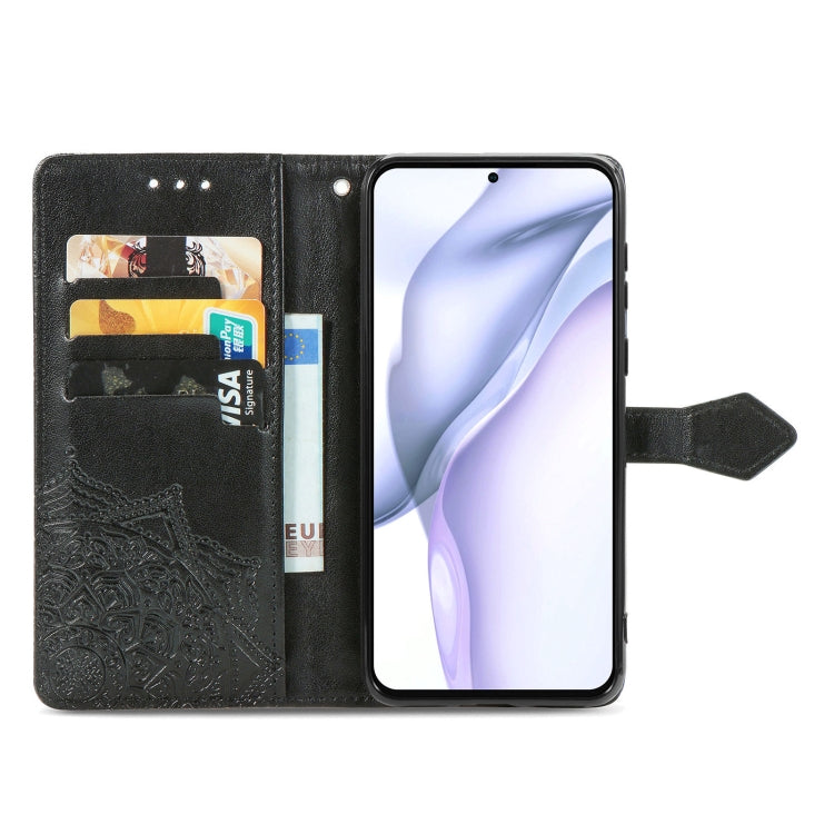 Halfway Mandala Embossing Pattern Horizontal Flip Leather Case with Holder & Card Slots & Wallet & Lanyard For Huawei  P50