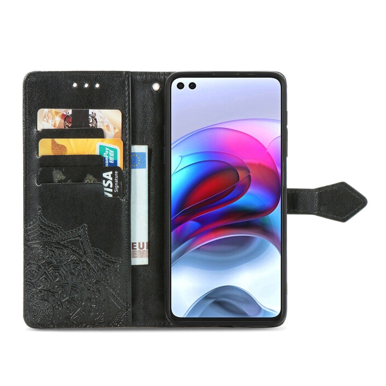 Halfway Mandala Embossing Pattern Horizontal Flip Leather Case with Holder & Card Slots & Wallet & Lanyard For Motorola Edge S