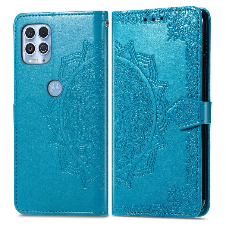 Halfway Mandala Embossing Pattern Horizontal Flip Leather Case with Holder & Card Slots & Wallet & Lanyard For Motorola Edge S