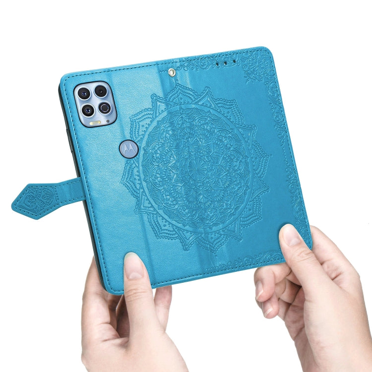 Halfway Mandala Embossing Pattern Horizontal Flip Leather Case with Holder & Card Slots & Wallet & Lanyard For Motorola Edge S
