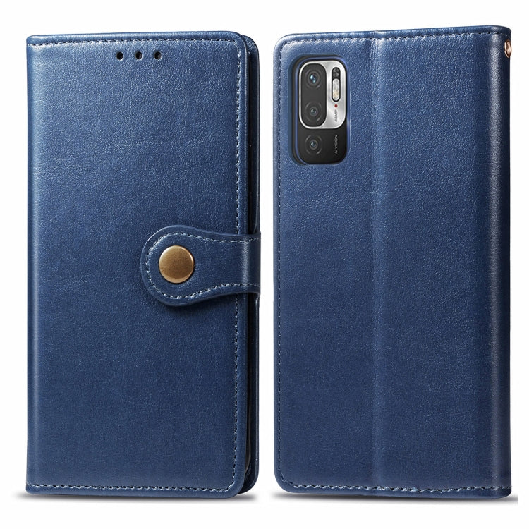 For Xiaomi Redmi Note 10 5G Solid Color Leather Buckle Phone Case with Lanyard & Photo Frame & Card Slot & Wallet & Stand Function