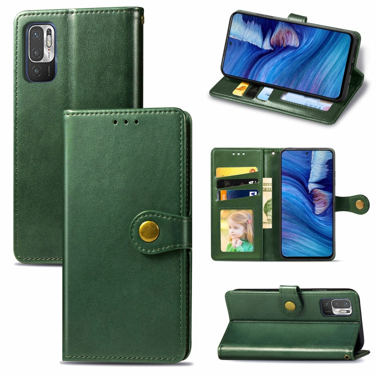 For Xiaomi Redmi Note 10 5G Solid Color Leather Buckle Phone Case with Lanyard & Photo Frame & Card Slot & Wallet & Stand Function