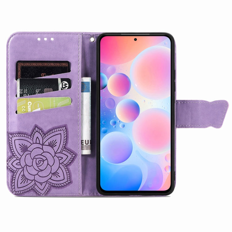 For Xiaomi Redmi K40 /K40 Pro /K40 Pro+ Butterfly Love Flowers Embossed Horizontal Flip Leather Case with Holder & Card Slots & Wallet & Lanyard
