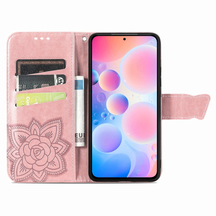 For Xiaomi Redmi K40 /K40 Pro /K40 Pro+ Butterfly Love Flowers Embossed Horizontal Flip Leather Case with Holder & Card Slots & Wallet & Lanyard