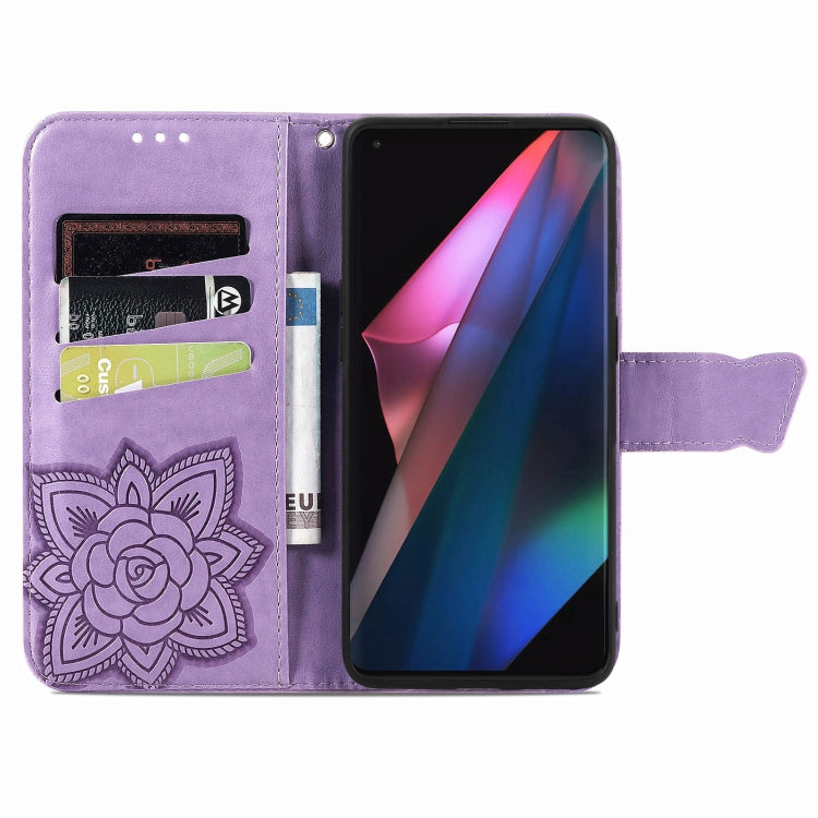 For OPPO Find X3 Pro Butterfly Love Flowers Embossed Horizontal Flip Leather Case with Holder & Card Slots & Wallet & Lanyard