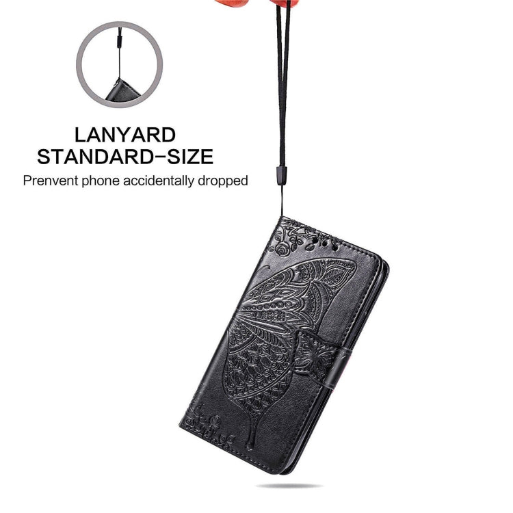 For vivo X60 Pro Butterfly Love Flowers Embossed Horizontal Flip Leather Case with Holder & Card Slots & Wallet & Lanyard