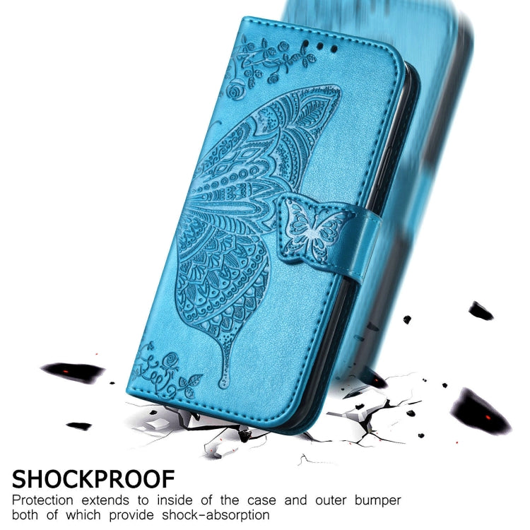 For vivo X60 Pro Butterfly Love Flowers Embossed Horizontal Flip Leather Case with Holder & Card Slots & Wallet & Lanyard