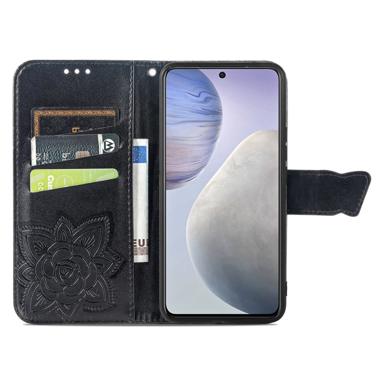 For vivo X60 Butterfly Love Flowers Embossed Horizontal Flip Leather Case with Holder & Card Slots & Wallet & Lanyard