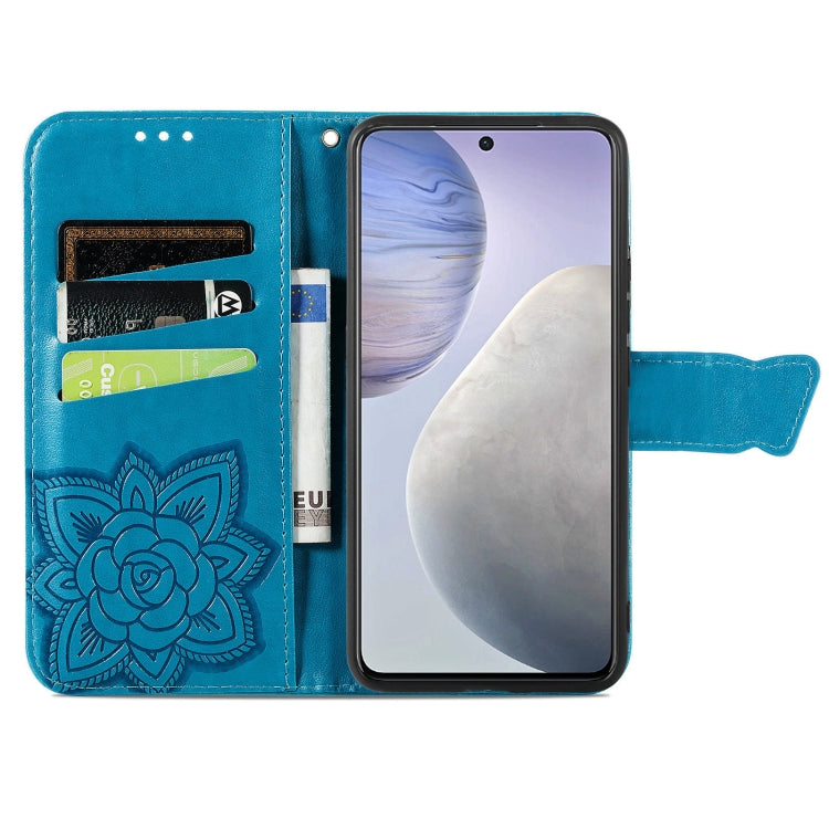 For vivo X60 Butterfly Love Flowers Embossed Horizontal Flip Leather Case with Holder & Card Slots & Wallet & Lanyard