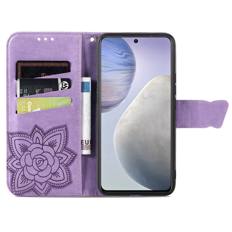 For vivo X60 Butterfly Love Flowers Embossed Horizontal Flip Leather Case with Holder & Card Slots & Wallet & Lanyard