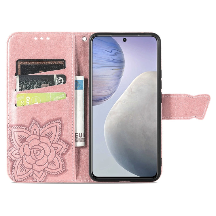 For vivo X60 Butterfly Love Flowers Embossed Horizontal Flip Leather Case with Holder & Card Slots & Wallet & Lanyard