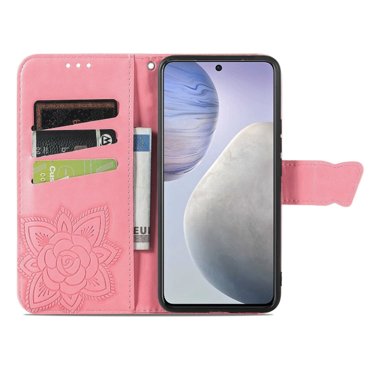 For vivo X60 Butterfly Love Flowers Embossed Horizontal Flip Leather Case with Holder & Card Slots & Wallet & Lanyard