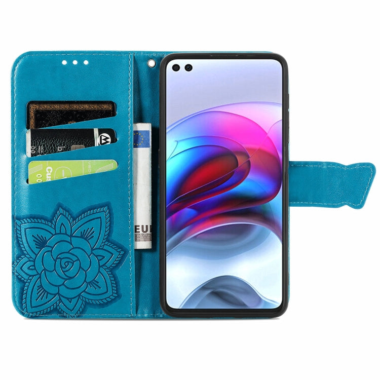 For Motorola Edge S Butterfly Love Flowers Embossed Horizontal Flip Leather Case with Holder & Card Slots & Wallet & Lanyard