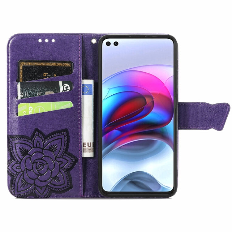 For Motorola Edge S Butterfly Love Flowers Embossed Horizontal Flip Leather Case with Holder & Card Slots & Wallet & Lanyard