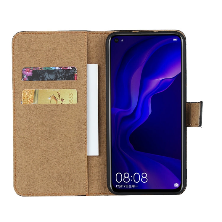 Horizontal Flip Leather Case for Huawei Nova 4, with Magnetic Buckle & Holder & Card Slots & Wallet(Black)