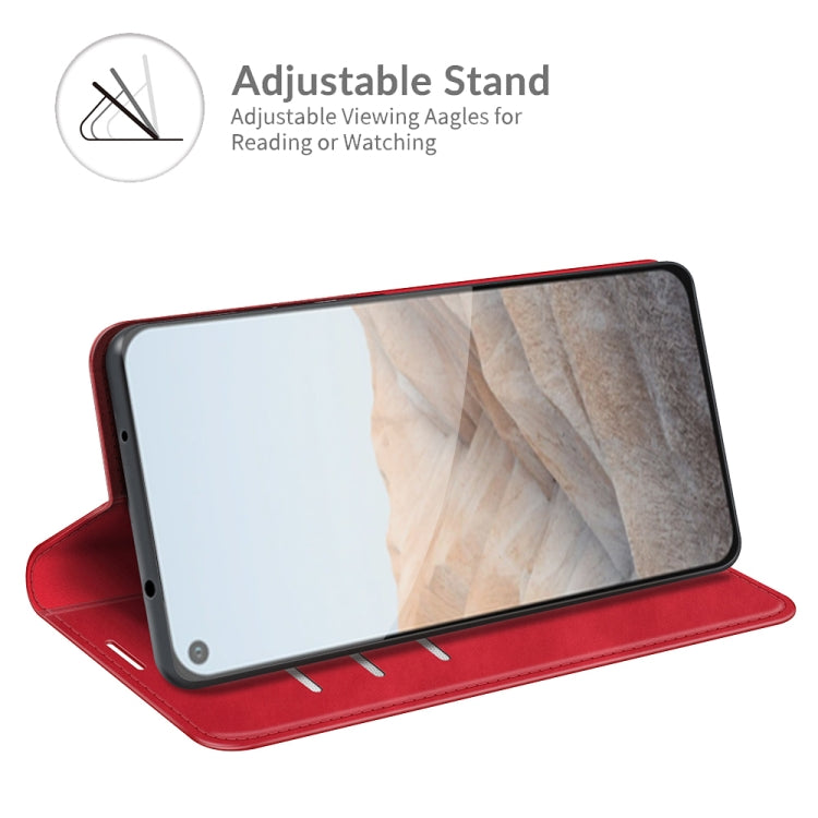 For Google Pixel 5A 5G Retro-skin Business Magnetic Suction Leather Case with Holder & Card Slots & Wallet