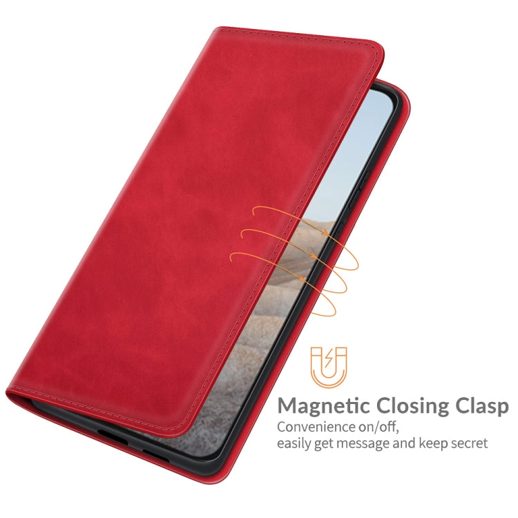 For Google Pixel 5A 5G Retro-skin Business Magnetic Suction Leather Case with Holder & Card Slots & Wallet