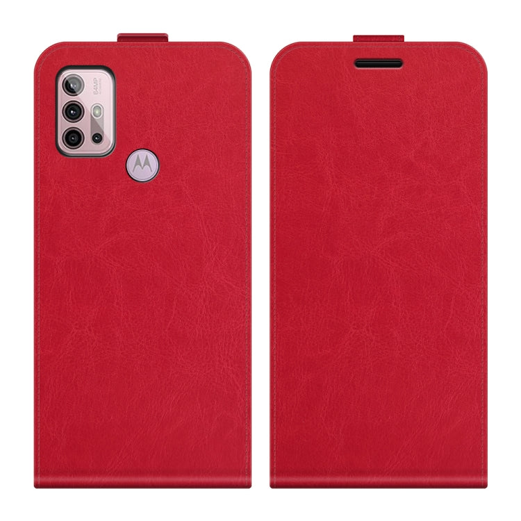 For Motorola Moto G30/G10 R64 Texture Single Vertical Flip Leather Protective Case with Card Slots & Photo Frame