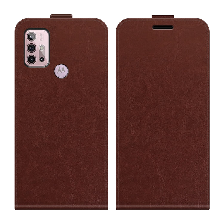 For Motorola Moto G30/G10 R64 Texture Single Vertical Flip Leather Protective Case with Card Slots & Photo Frame