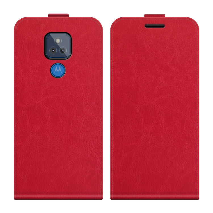 For Motorola Moto G Play 2021 R64 Texture Single Vertical Flip Leather Protective Case with Card Slots & Photo Frame