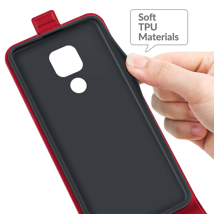 For Motorola Moto G Play 2021 R64 Texture Single Vertical Flip Leather Protective Case with Card Slots & Photo Frame