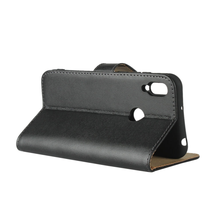 Horizontal Flip Leather Case for Huawei Y6 (2019), with Magnetic Buckle & Holder & Card Slots & Wallet(Black)