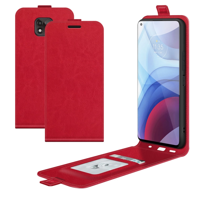 For Motorola Moto G Power 2021 R64 Texture Single Vertical Flip Leather Protective Case with Card Slots & Photo Frame