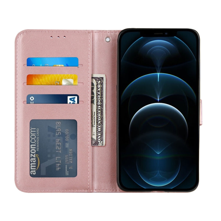 For iPhone 12 Pro Max Stitching Calf Texture Buckle Horizontal Flip Leather Case with Holder & Card Slots & Wallet & Lanyard