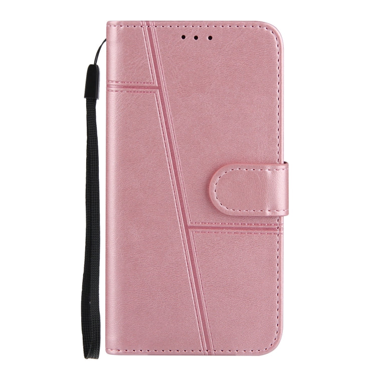 For iPhone 12 mini Stitching Calf Texture Buckle Horizontal Flip Leather Case with Holder & Card Slots & Wallet & Lanyard