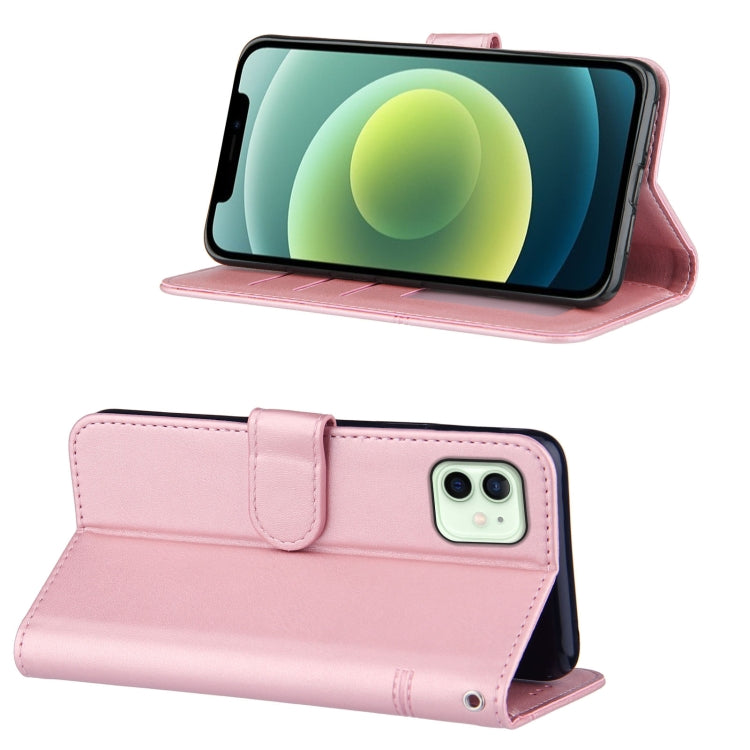 For iPhone 12 / 12 Pro Stitching Calf Texture Buckle Horizontal Flip Leather Case with Holder & Card Slots & Wallet & Lanyard