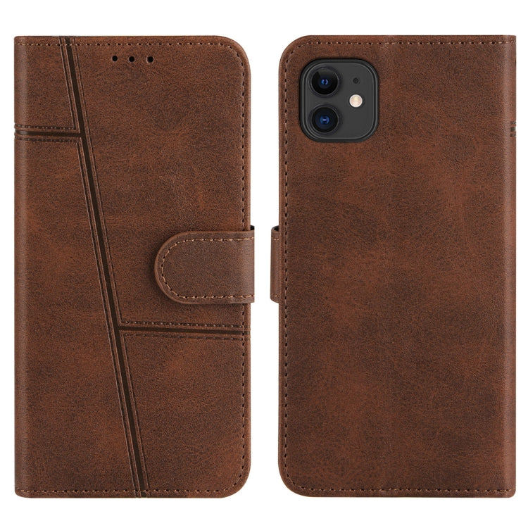 For iPhone 11 Pro Stitching Calf Texture Buckle Horizontal Flip Leather Case with Holder & Card Slots & Wallet & Lanyard